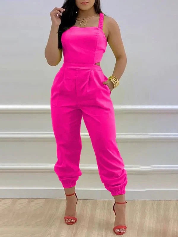 Tied Back Jogger Jumpsuit