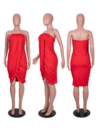 indiebeautie Strapless Ruched Dress