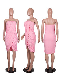 indiebeautie Strapless Ruched Dress
