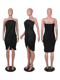 indiebeautie Strapless Ruched Dress