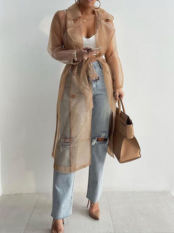 Belted Sheer Duster