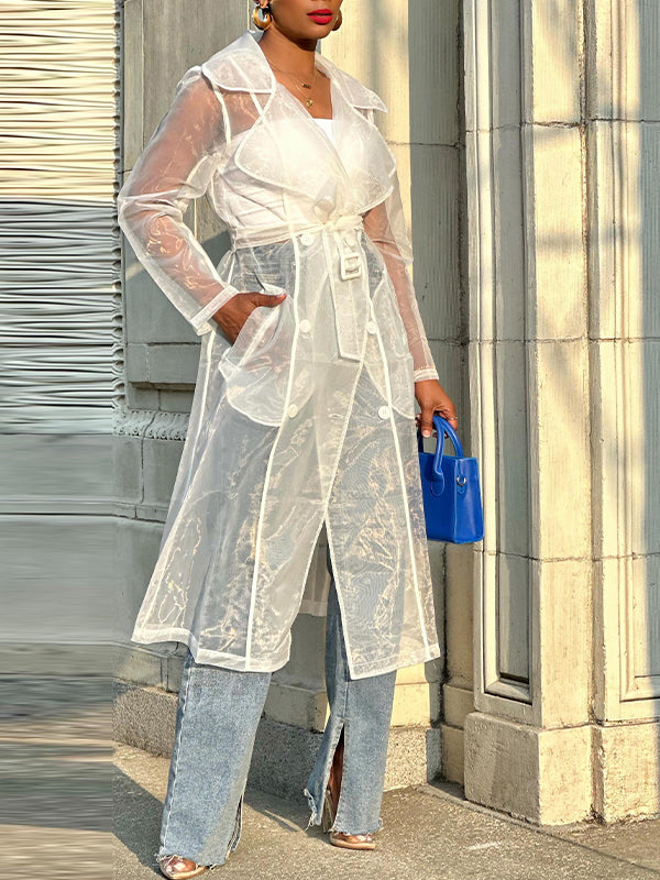 Indiebeautie Belted Sheer Duster
