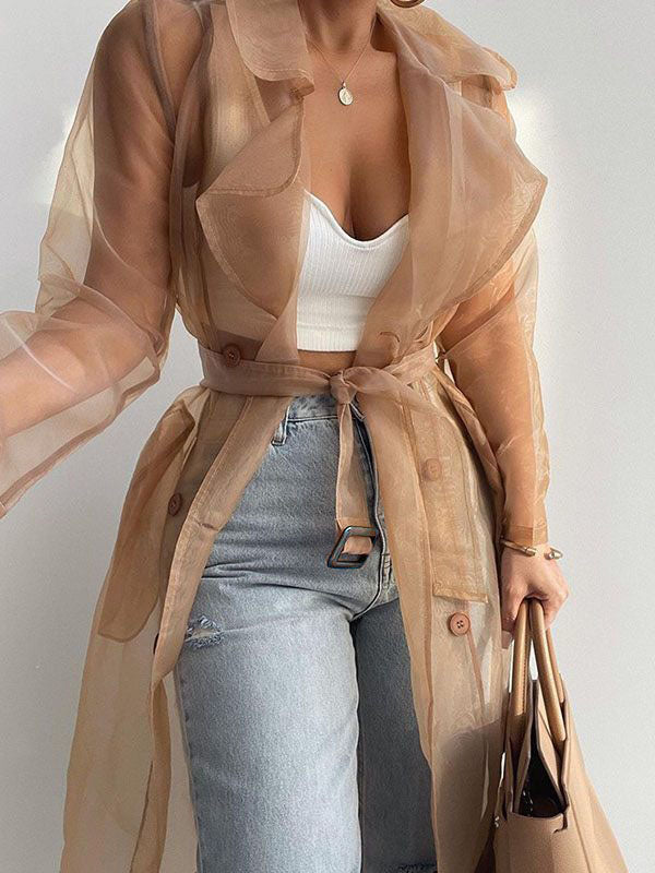 Belted Sheer Duster