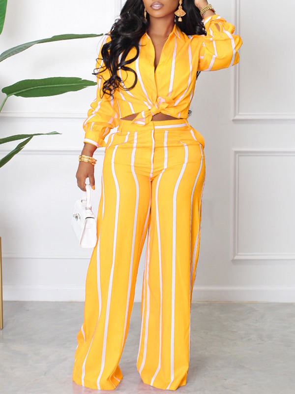 Indiebeautie Stripe Shirt & Pants Set