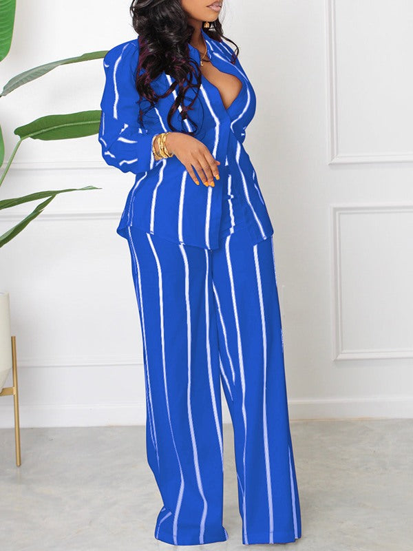 Indiebeautie Stripe Shirt & Pants Set