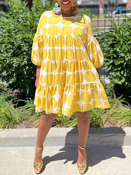 Indiebeautie Dot Ruffle Dress