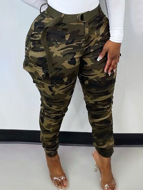 Indiebeautie Camo Belted Jeans
