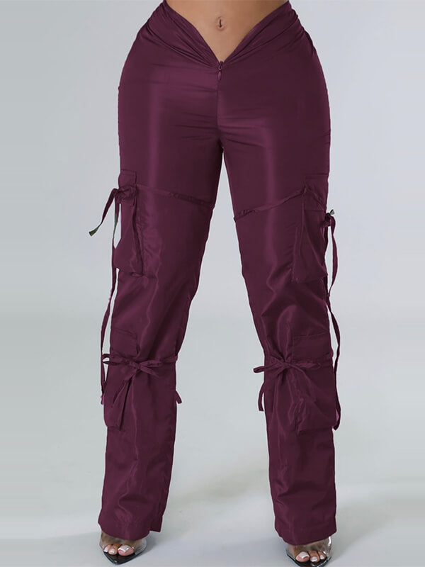 indiebeautie Zip-Front Cargo Pants