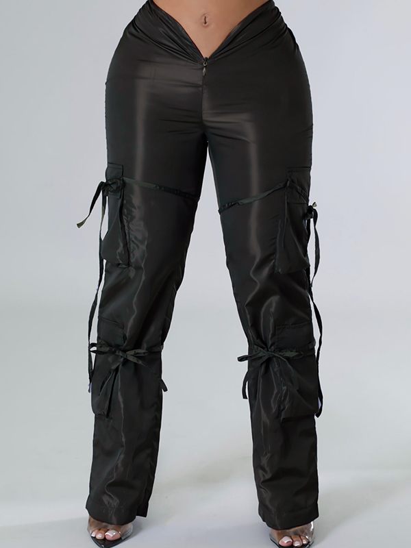 indiebeautie Zip-Front Cargo Pants