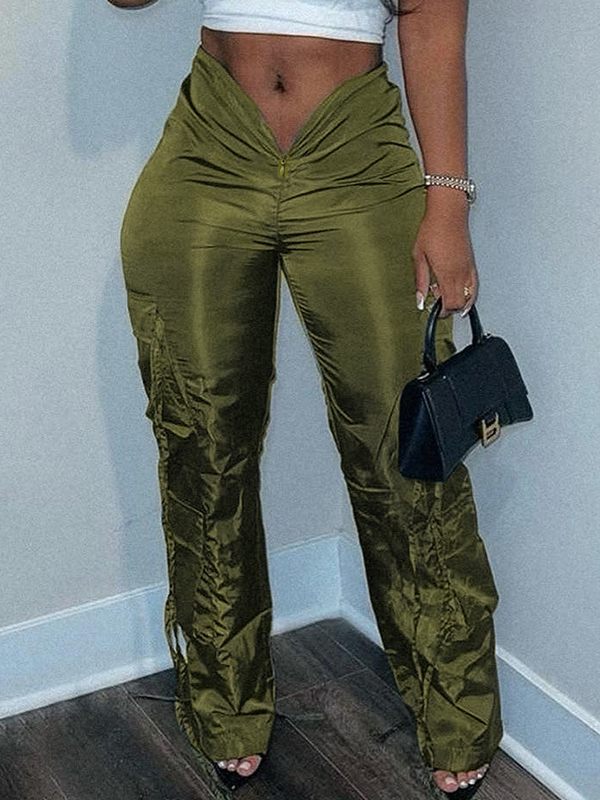 Indiebeautie Zip-Front Cargo Pants