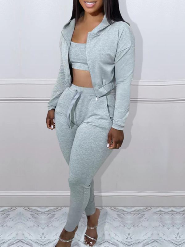 Indiebeautie Solid Three-Piece Sweatsuit