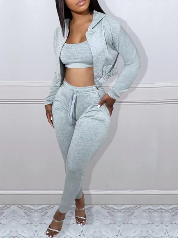 Indiebeautie Solid Three-Piece Sweatsuit