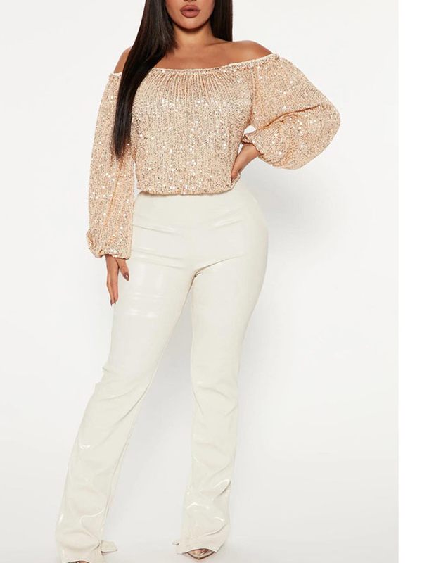 Indiebeautie Sequin Off-Shoulder Top