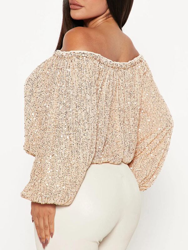 Indiebeautie Sequin Off-Shoulder Top