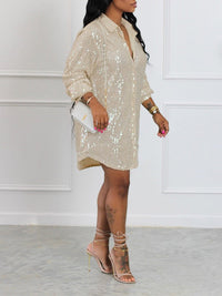 Indiebeautie Sequin Shirt Dress