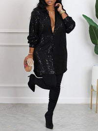 Indiebeautie Sequin Shirt Dress