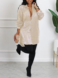 Indiebeautie Sequin Shirt Dress