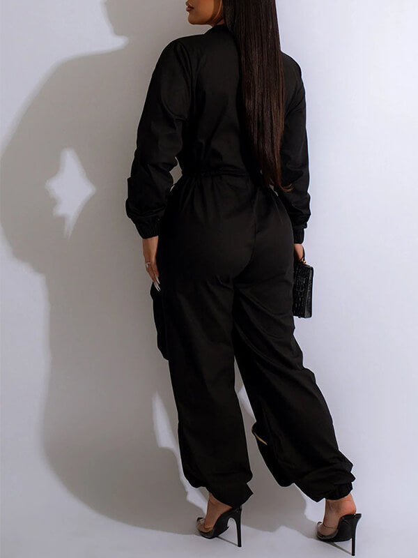 Indiebeautie Zip-Front Cargo Jumpsuit