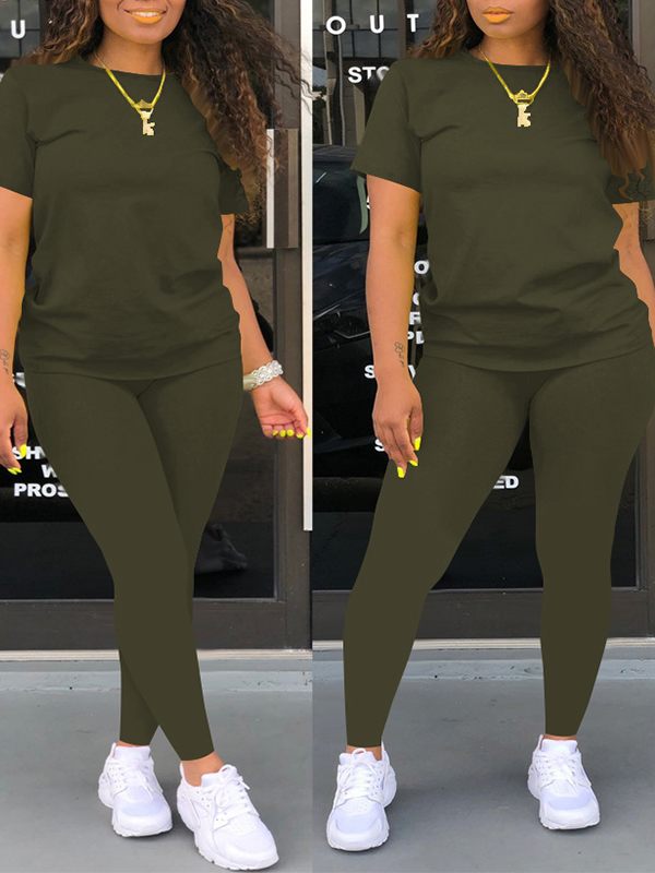 Solid Tee & Pants Set--Clearance
