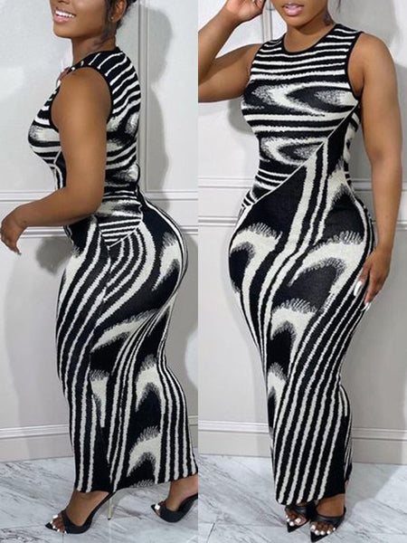 Indiebeautie Printed Sleeveless Dress