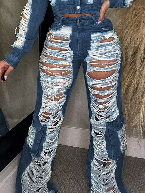Indiebeautie Ripped Cargo Jeans