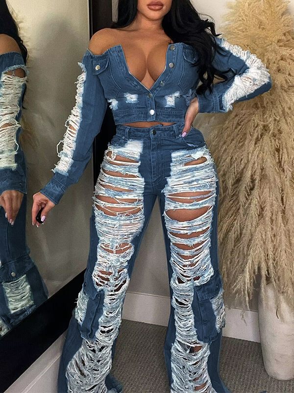 Indiebeautie Ripped Cargo Jeans