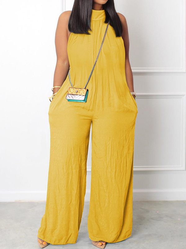 Sleeveless Wide-Leg Jumpsuit