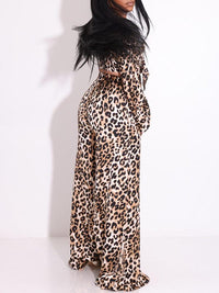 Leopard Tied Top & Pants Set