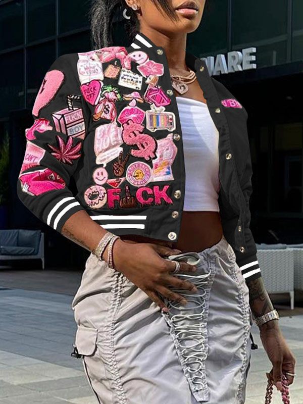 Indiebeautie Printed Bomber Jacket