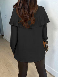 Tied-Neck Ruffle Shirt--Clearance