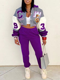 Hoodie Bomber Jacket & Jogger Pants Set