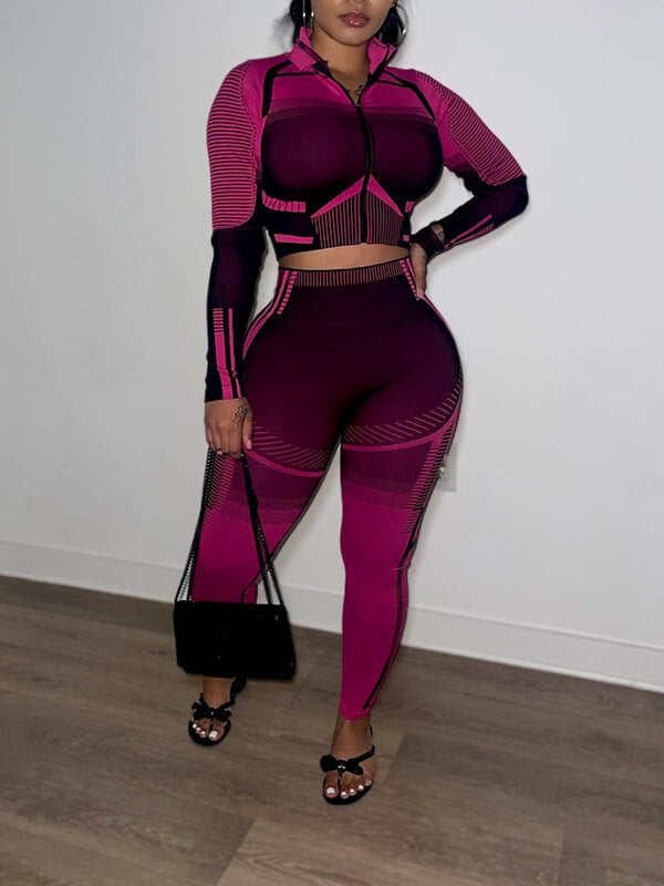 Indiebeautie Printed Zip Top & Pants Set