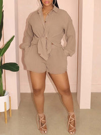 Solid Shirt & Shorts Set