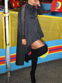 Solid High-Low Tunic Shirt