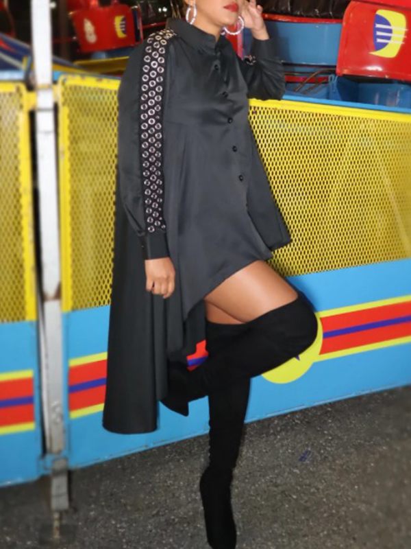 Solid High-Low Tunic Shirt