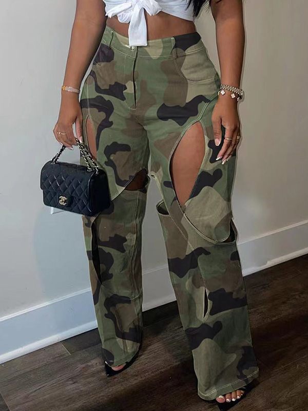 Camo Cutout Pants