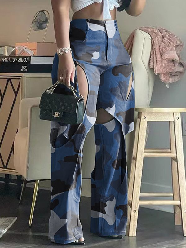 Camo Cutout Pants