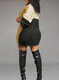 Colorblock Open-Front Cardigan