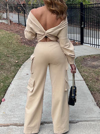 Indiebeautie Twisted Top & Cargo Pants Set