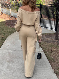 Indiebeautie Twisted Top & Cargo Pants Set