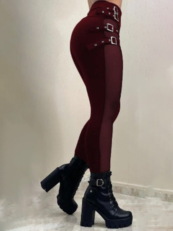 Indiebeautie Sheer Combo Belted Pants