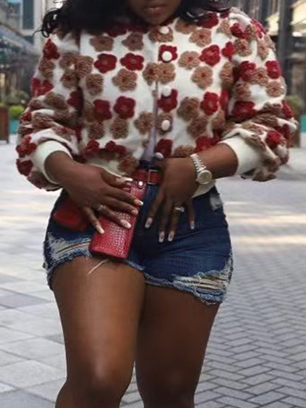 Indiebeautie Floral Bomber Jacket