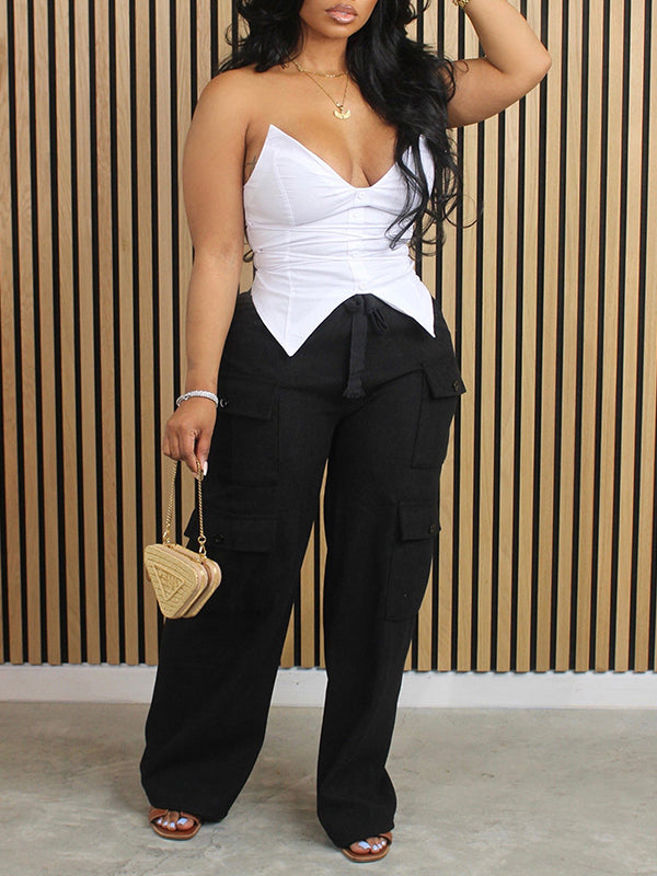 Indiebeautie Solid Cargo Pants