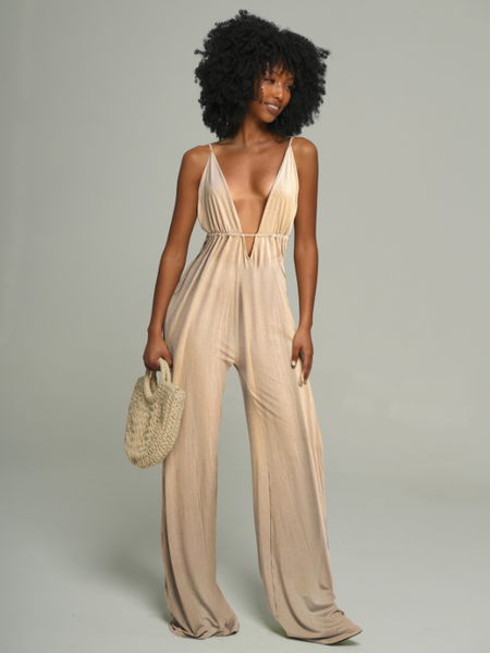 Plunge Cami Jumpsuit--Clearance