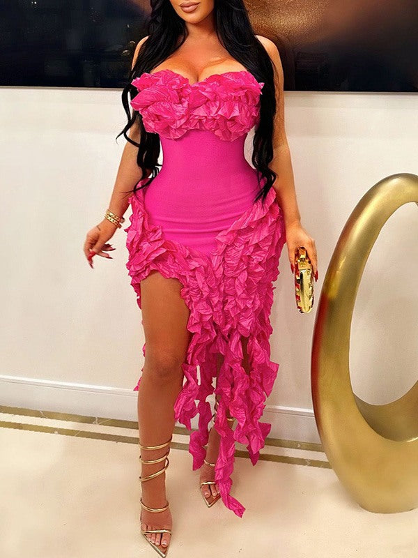 Indiebeautie Frilled Strapless Dress