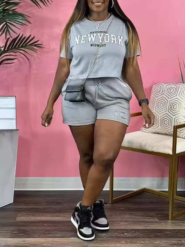 Logo Tee & Shorts Set--Clearance