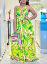 Printed Cami Maxi Dress