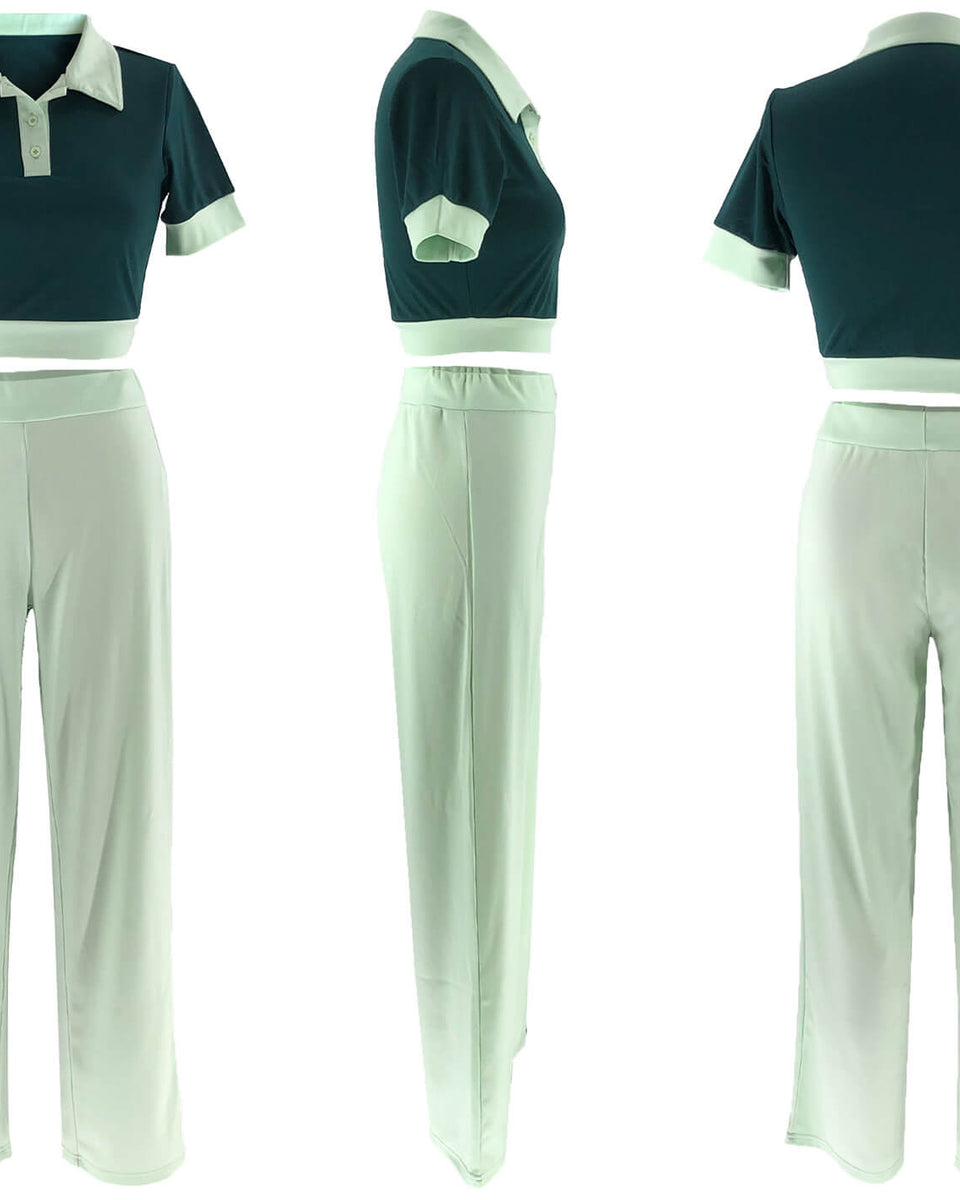 Indiebeautie Polo Top & Pants Set