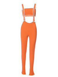 Piping Bandeau Top & Overalls Set--Clearance