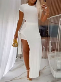 Solid Tunic Top & Shorts Set--Clearance